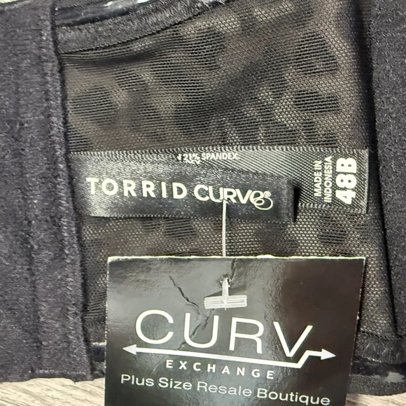 Torrid Black Push Up Lace & Leopard Bra - Size 48B - Picture 3 of 3